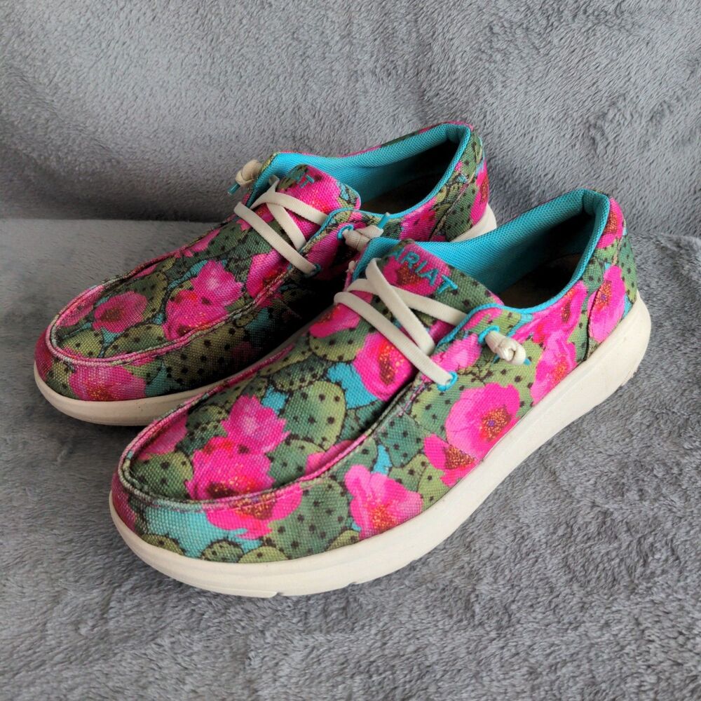 Ariat Hilo Slip On Sneaker Shoes Womens 10B Prickly Pear 10044591 Casual - Picture 2 of 10